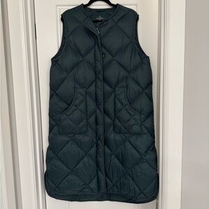 Sweaty Betty Dark Green Quilted Vest